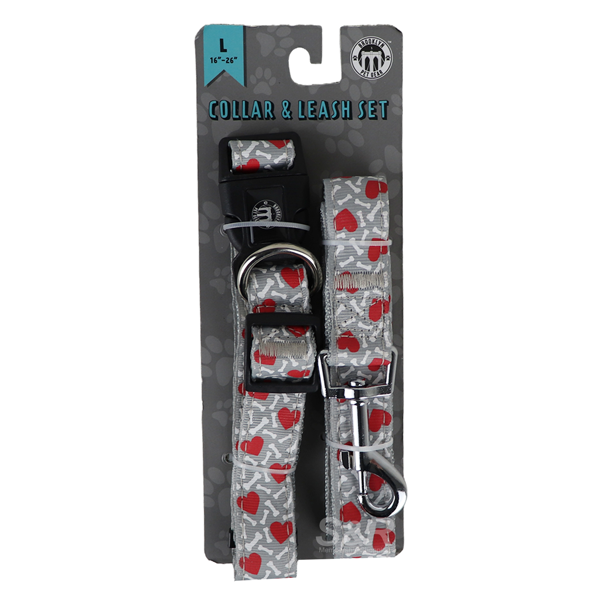 Brooklyn Pet Gear Collar and Leash Set Large